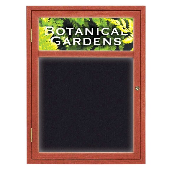 United Visual Products Open Faced Traditional Rounded Corkboard UV639ARC-SATIN-COBACC - main